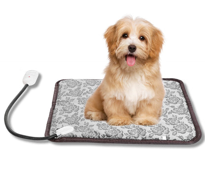 Premium Waterproof Electric Pet Heating Pad - Adjustable Warming Blanket for Dogs and Cats with Chew-Resistant Steel Cord Case